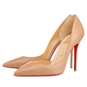 Christian Louboutin Iriza 100mm Dorsay Pump Nude/Beige Size 9 / 39